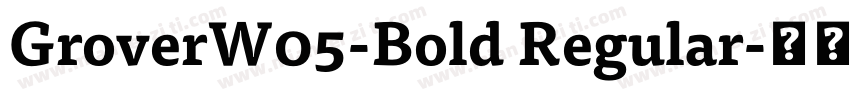 GroverW05-Bold Regular字体转换